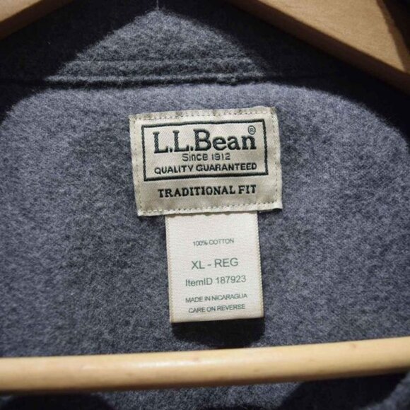 LL Bean Heavy Cotton Long Sleeve Button Down Shirt / Jacket Shacket - Picture 3 of 4